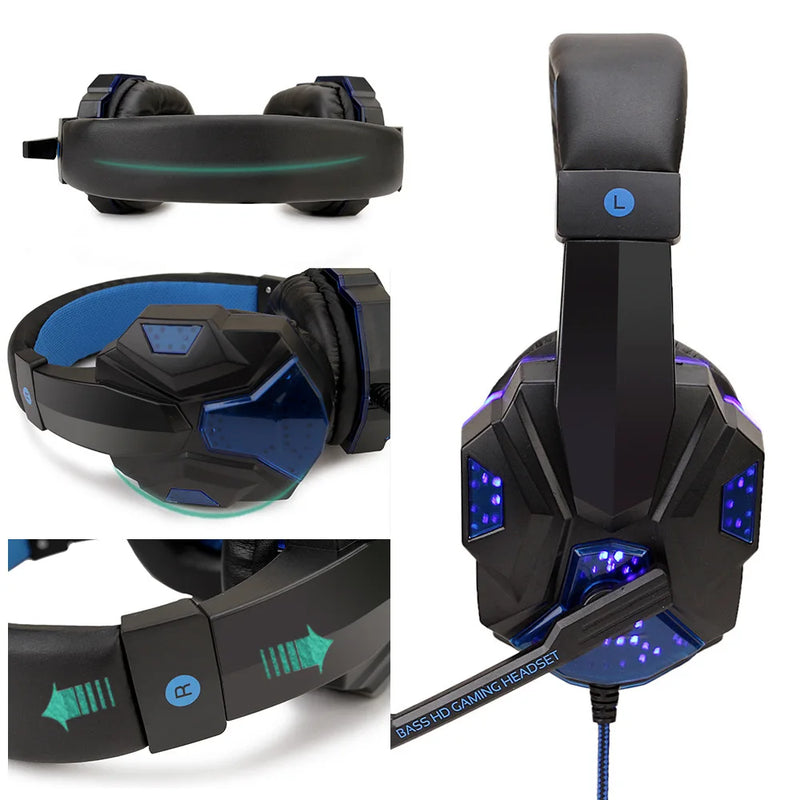 Ruptura Sonora X-Elite: Fone de Ouvido Gamer Imersivo com Cancelamento de Ruído, Som Surround 7.1, Iluminação RGB Dinâmica e Compatibilidade Universal com PlayStation, Computadores e Xbox